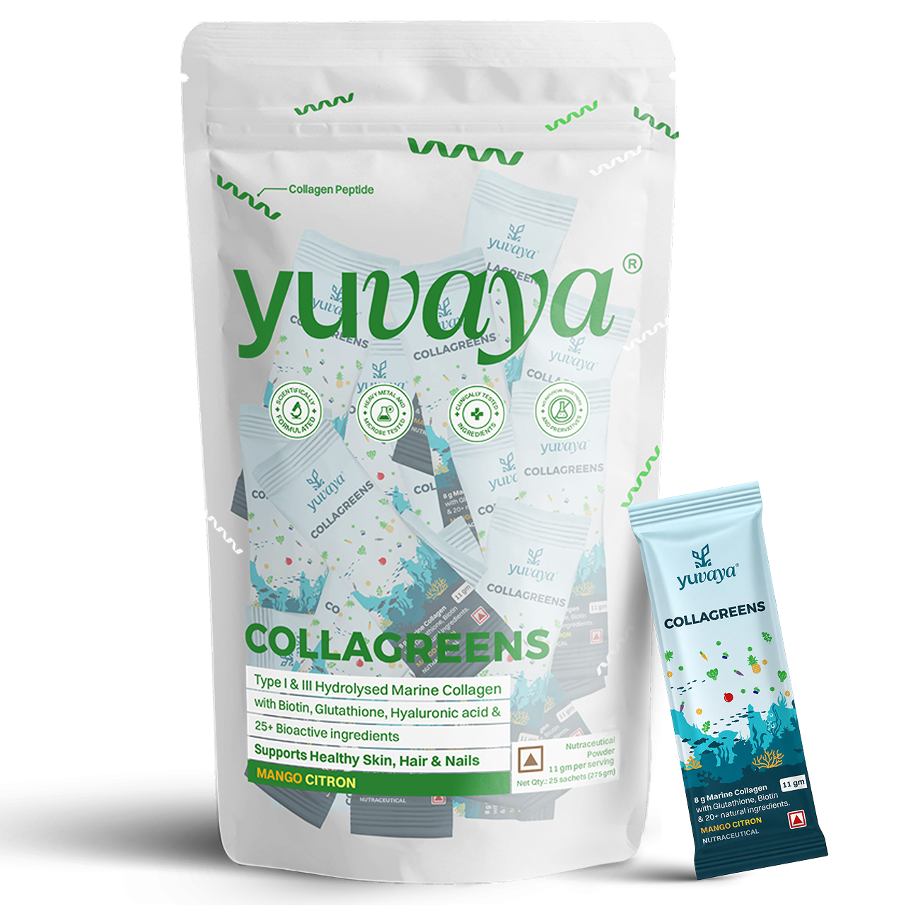 Yuvaya Collagreens 30 day pack- 275 grams